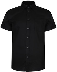 KAM Self Pattern Weave Shirt Black